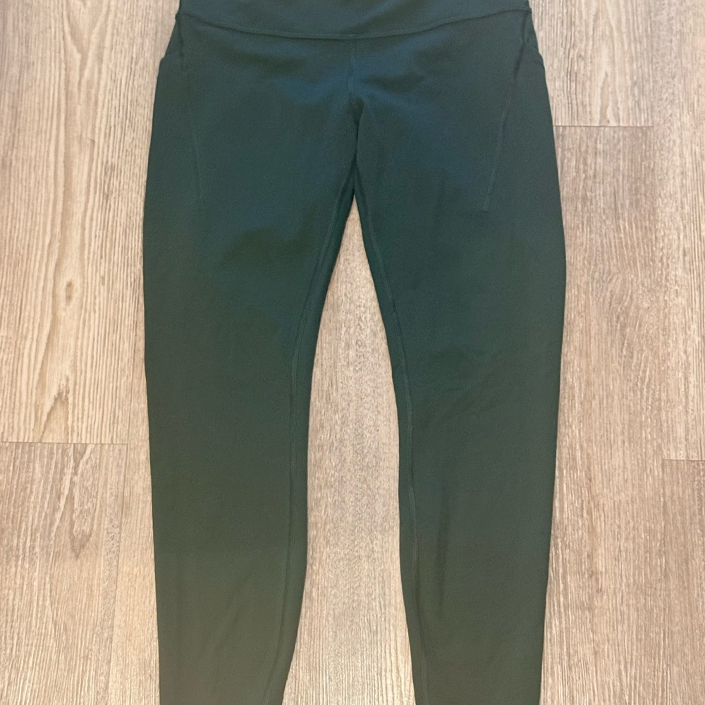 Lululemon Wunder Train Leggings w/pockets- Legacy Green - 10 - 25” inseam